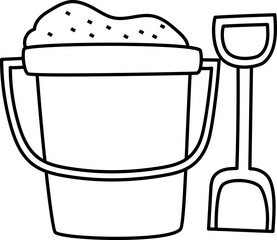 Bucket sand icon