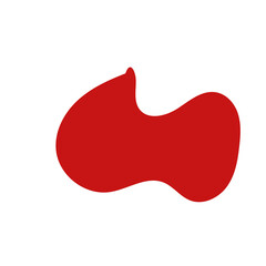 Red Minimalism Aesthetics Blob