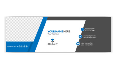 Email Signature Design. Business email signature banner.