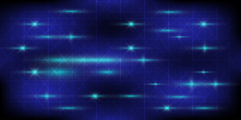 Abstract science and telecom data element on dark blue background.