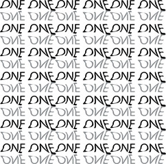 pattern with number one