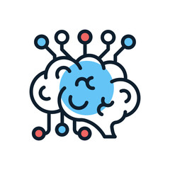 Neural Network icon in vector. Logotype