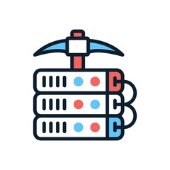 Data Mining  icon in vector. Logotype