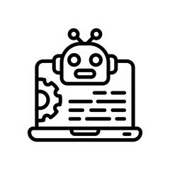 AI Management icon in vector. Logotype