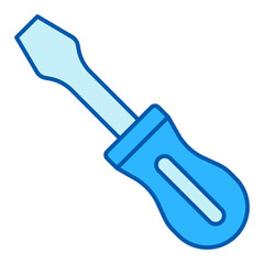 Construction screwdriver - icon, illustration on white background, color style