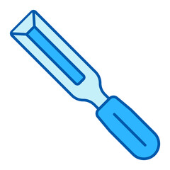 Carpentry chisel - icon, illustration on white background, color style