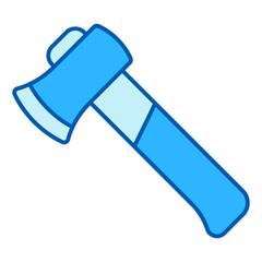 Carpenter's ax - icon, illustration on white background, color style
