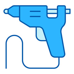 Glue gun - icon, illustration on white background, color style