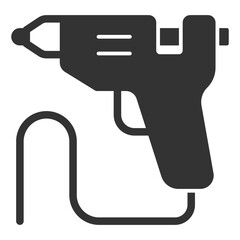 Glue gun - icon, illustration on white background, glyph style
