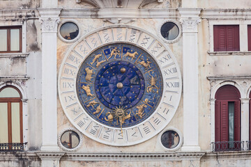 Close-up of astronomical clock on St. Mark's clocktower