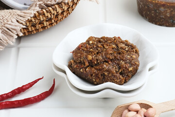 Sambal Kacang or Peanut Sauce served in bowl.
