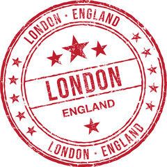 London England. Vector Grunge Rubber Stamp.