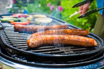 BBQ_粗挽きソーセージを焼く