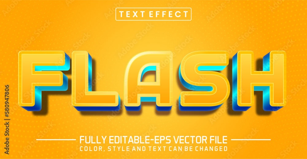 Poster flash text editable style effect