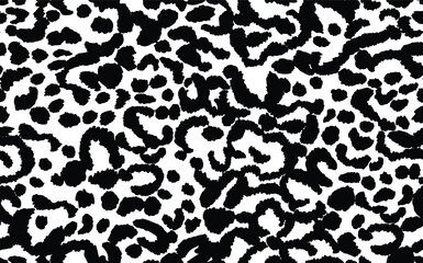 Abstract modern leopard seamless pattern. Animals trendy background. Black and white decorative vector stock illustration for print, card, postcard, fabric, textile. Modern ornament of stylized skin