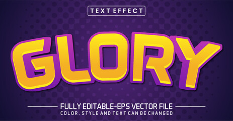 Glory text editable style effect