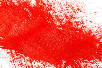 Red stroke of the paint brush
