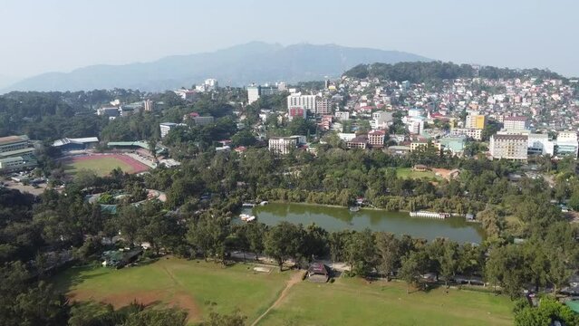Cityscape View Of Baguio, Burnham Park, Melvin Jones and Athletic Bowl, Philippines