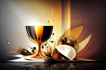 nice and beautiful abstract for Maundy Thursday with nice and creative design illustration in a background, AI generated