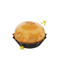 3d nastar cake icon illustration object
