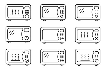 Microwave oven icon. Kitchen appliance icon. Simple microwave oven icon for templates, web design and infographics.