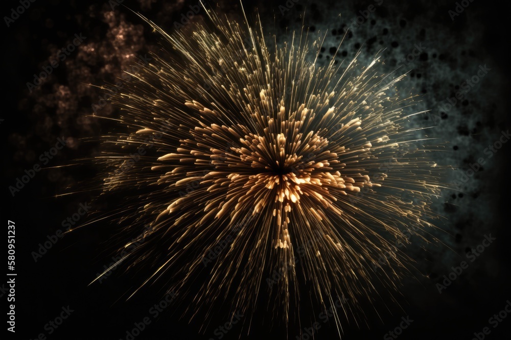 Canvas Prints Stock Photo Of Fireworks With A Dark Background. Generative AI