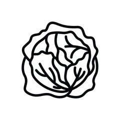 Black line icon for cole cabbage