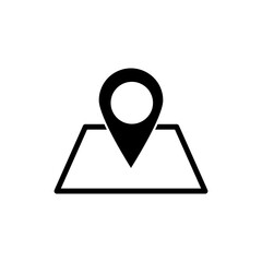  Pin on the map icon, flat design trendy style illustration on white background..eps