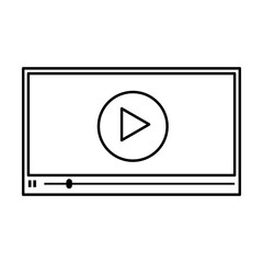 video icon vector, flat design trendy style illustration on white background