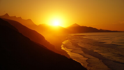Naklejka premium Wilde und schöne Ostküste von Fuerteventura auf den Kanarischen Inseln