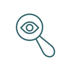 detection icon. Thin line detection icon from ai and future technology collection. Outline vector isolated on white background.