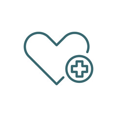 healthcare icon. Thin line healthcare icon from ai and future technology collection. Outline vector isolated on white background.