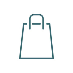 shopping bag icon. Thin line shopping bag icon from ai and future technology collection. Outline vector isolated on white background.
