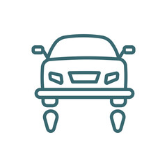 fyling vehicle icon. Thin line fyling vehicle icon from ai and future technology collection. Outline vector isolated on white background. Editable fyling vehicle symbol can be used web and mobile