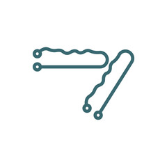 bobby pins icon. Thin line bobby pins icon from beauty and elegance collection. Outline vector isolated on white background. Editable bobby pins symbol can be used web and mobile