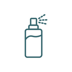 hair spray icon. Thin line hair spray icon from beauty and elegance collection. Outline vector isolated on white background. Editable hair spray symbol can be used web and mobile