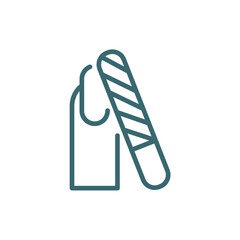 nail file icon. Thin line nail file icon from beauty and elegance collection. Outline vector isolated on white background. Editable nail file symbol can be used web and mobile