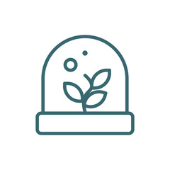 artificial atmosphere icon. Thin line artificial atmosphere icon from ai and future technology collection. Outline vector isolated on white background.