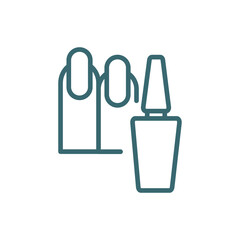 manicure icon. Thin line manicure icon from beauty and elegance collection. Outline vector isolated on white background. Editable manicure symbol can be used web and mobile
