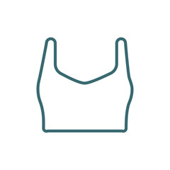 draped top icon. Thin line draped top icon from clothes and outfit collection. Outline vector isolated on white background. Editable draped top symbol can be used web and mobile