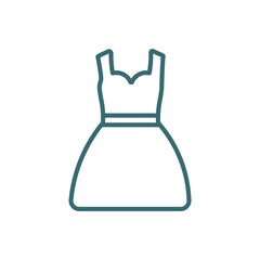 drees icon. Thin line drees icon from clothes and outfit collection. Outline vector isolated on white background. Editable drees symbol can be used web and mobile