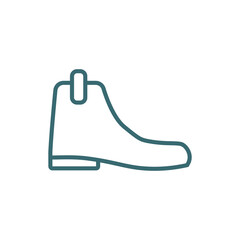 leather chelsea boots icon. Thin line leather chelsea boots icon from clothes and outfit collection. Outline vector isolated on white background. 