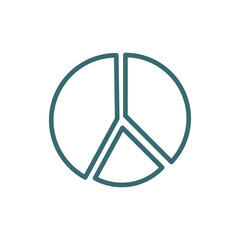 pie chart icon. Thin line pie chart icon from education and science collection. Outline vector isolated on white background. Editable pie chart symbol can be used web and mobile