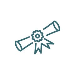 Obraz premium diploma with a ribbon icon. Thin line diploma with a ribbon icon from education and science collection. Outline vector isolated on white background.