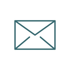 closed envelope icon. Thin line closed envelope icon from education and science collection. Outline vector isolated on white background. Editable closed envelope symbol can be used web and mobile