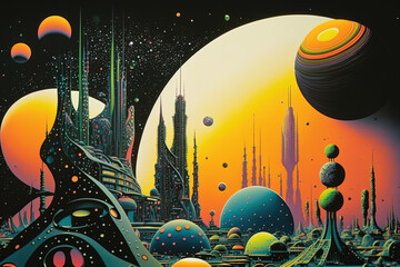 Space City illustrations