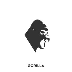 gorilla head logo illustration design