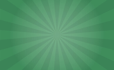 Abstract explosion background in gradient green color. Sun glare effect radiates. Sunlight sparkle pattern. Radial rays vector illustration. Narrow beam. For backgrounds, posters, banners and covers.