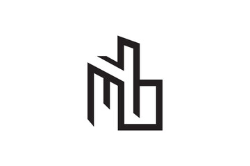 MB logo design concept black color