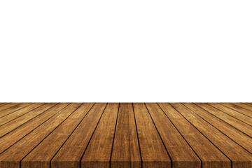 Naklejka na ściany i meble wooden table and floor on white background